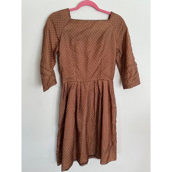 STUNNING VINTAGE 1940s 50s Floral Lined Chiffon Dress - Picture 2 of 6